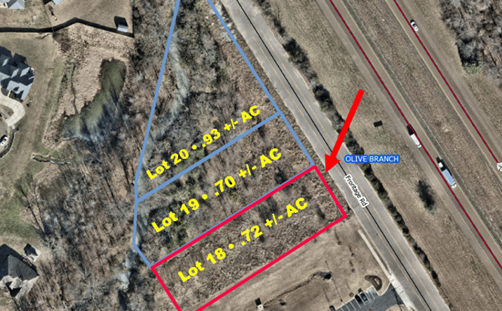 Pictures of Land property located at Frontage Rd, Olive Branch, MS 38654 for sales - image #1