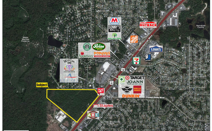 Pictures of Land property located at U.S. 19/Commercial Way & Lake in the Woods Dr., Spring Hill, FL 34607 for sales - image #1