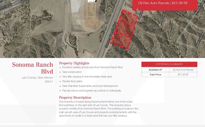 Pictures of Land property located at Sonoma Ranch Blvd, Las Cruces, NM 88011 for sales - image #1
