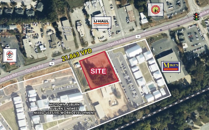 Pictures of Land property located at 1250 Opelika Road, Auburn, AL 36830 for sales - image #1