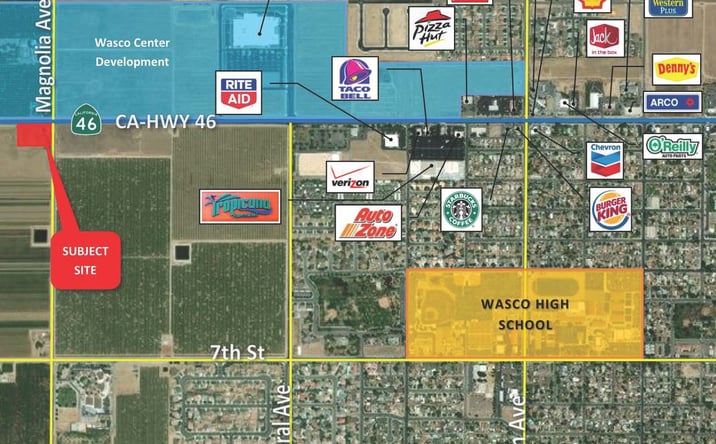 Pictures of Land property located at Hwy 46 & Magnolia Avenue, Wasco, CA 93280 for sales - image #1