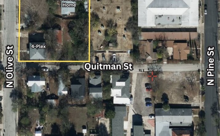Pictures of Land property located at 802 and 806 E. Grayson and 1822 N. Olive, San Antonio, TX 78208 for sales - image #1