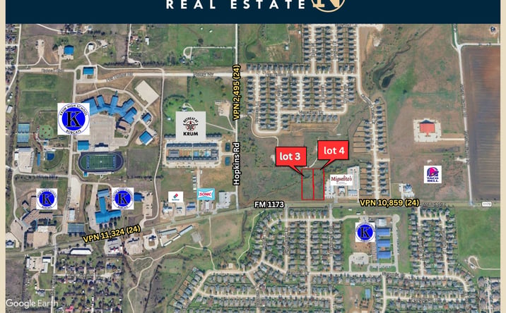 Pictures of Land property located at Lot 3 and 4 FM 1173, Krum, TX 76249 for sales - image #1