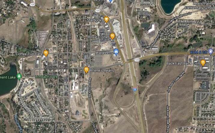 Pictures of Land, Retail property located at Hwy 105 & I-25, Monument, CO 80132 for sales - image #1