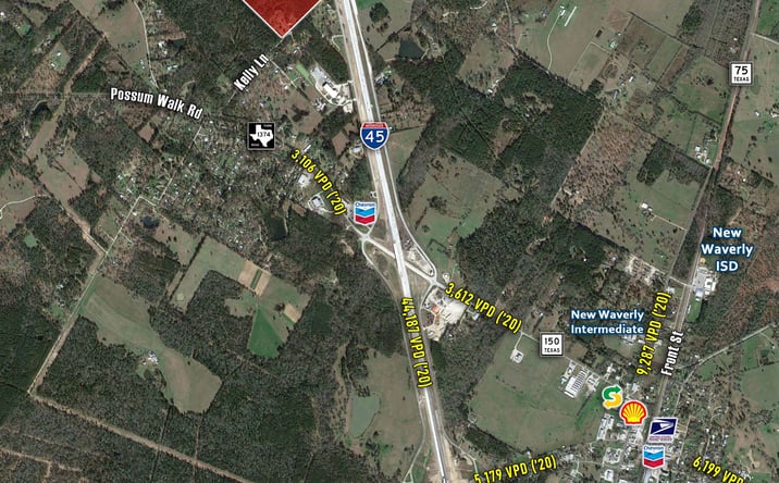 Pictures of Land property located at Kelly Ln, New Waverly, TX 77358 for sales - image #1