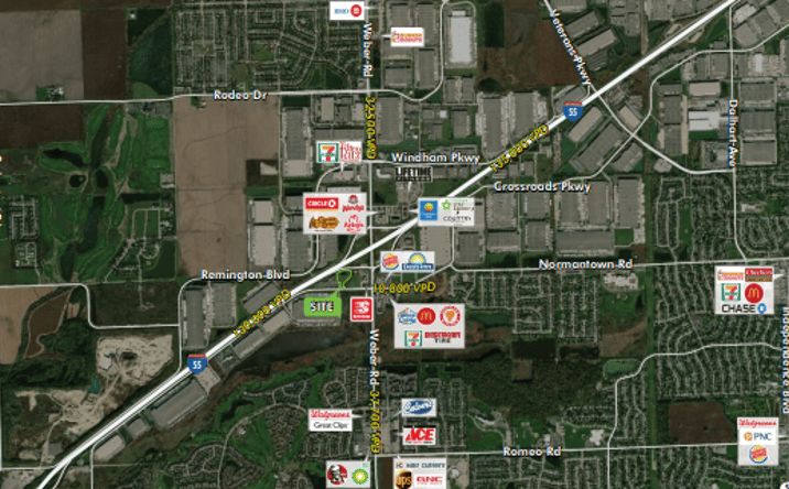 Pictures of Land property located at NWQ Weber & Normantown Road, Romeoville, IL 60446 for sales - image #1
