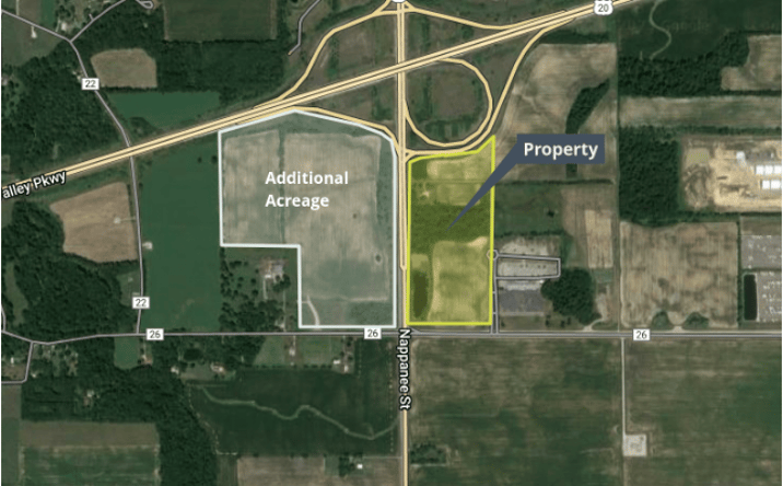 Pictures of Land property located at NE. Corner CR 26 & SR 19, Elkhart, IN 46517 for sales - image #1