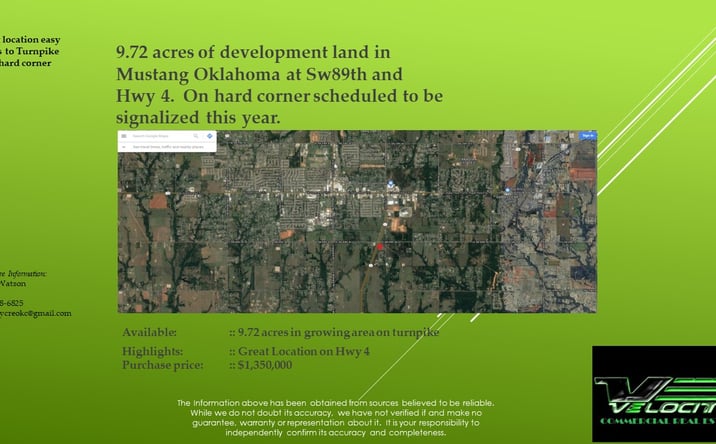 Pictures of Land property located at Hwy 4 and SW 89th Street in Mustang Ok, Oklahoma City, OK 73064 for sales - image #1