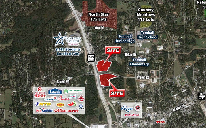 Pictures of Land property located at SH 249 & Brown Rd, Tomball, TX 77375 for sales - image #1