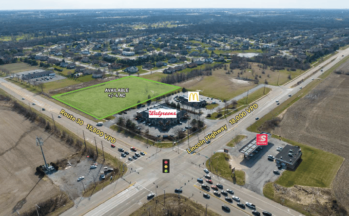 Pictures of Land, Retail property located at Rt 30 & Harlem Ave, Frankfort, IL 60423 for sales - image #1