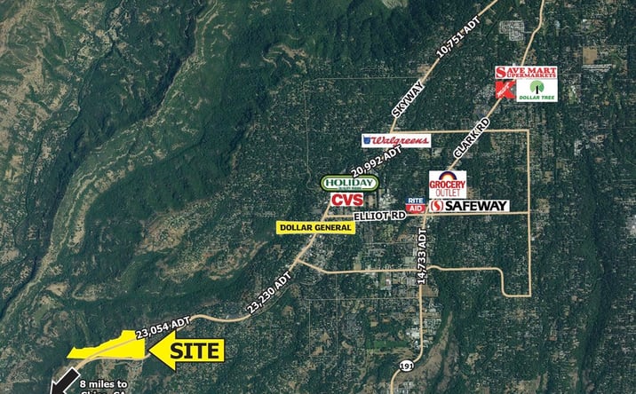 Pictures of Land property located at Skyway & Skyway Crossroads Rd, Paradise, CA 95969 for sales - image #1