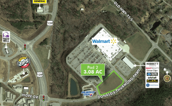 Pictures of Land property located at 260 Donald E Thurmond Pkwy (Pad 2), Cleveland, GA 30528 for sales - image #1