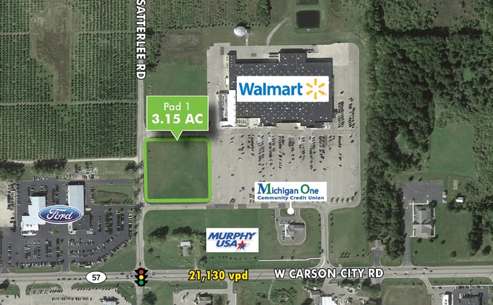Pictures of Land property located at 10772 W Carson City Rd (Pad 1), Greenville, MI 48838 for sales - image #1