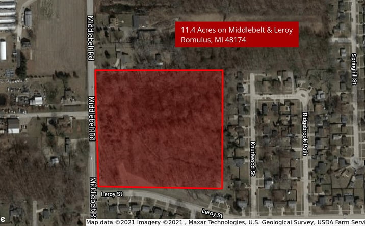 Pictures of Land property located at Middlebelt & Leroy, Romulus, MI 48174 for sales - image #1