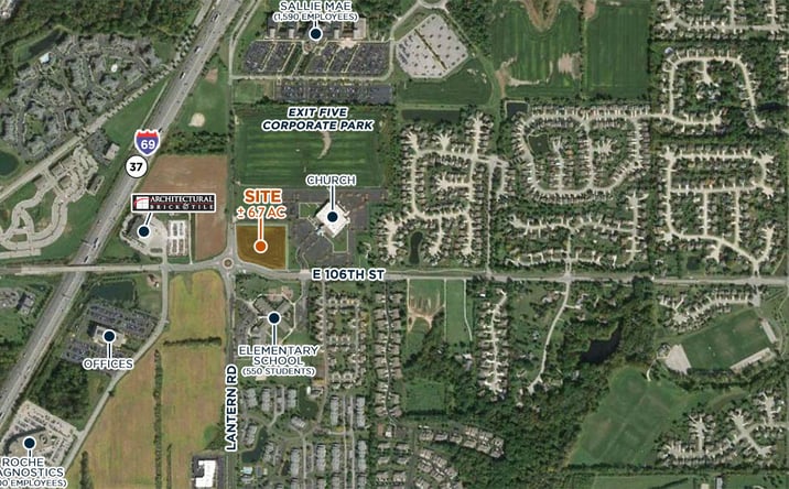 Pictures of Land property located at NEC Lantern Road & E. 106th Street, Fishers, IN 46037 for sales - image #1