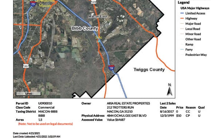 Pictures of Land property located at 4844 Ocmulgee E Blvd, Macon, GA 31217 for sales - image #1