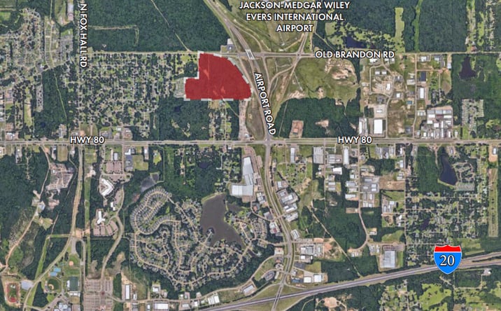 Pictures of Land property located at Airport Rd & Old Brandon Rd, Pearl, MS 39208 for sales - image #1