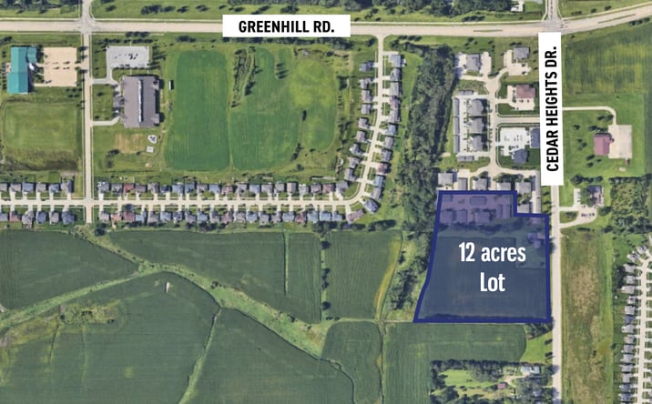 Pictures of Land property located at 12 Acres Cedar Heights Drive, Cedar Falls, IA 50613 for sales - image #1