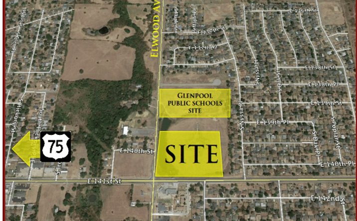 Pictures of Land property located at NE/C 141 St & Elwood, Glenpool, OK 74033 for sales - image #1