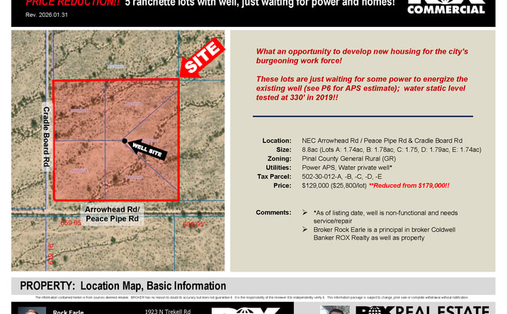 Pictures of Land property located at NEC Peace Pipe and Cradle Board Rds, Casa Grande, AZ 85193 for sales - image #1