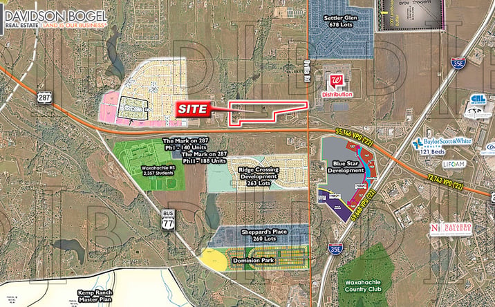 Pictures of Retail property located at NWQ - Ovilla Road & 287, Waxahachie, TX 75167 for sales - image #1