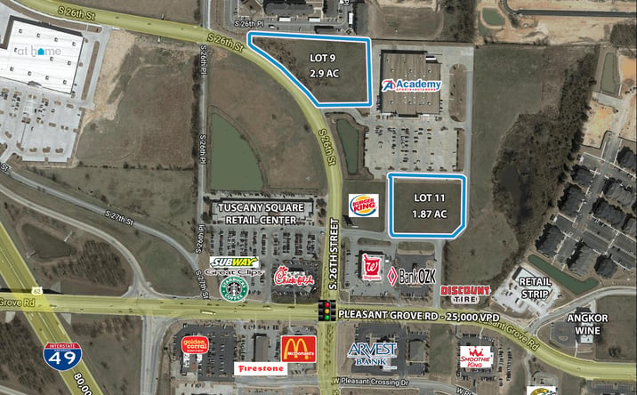 Pictures of Land property located at Pleasant Grove Rd Rogers, AR 72758, USA, Rogers, AR 72758 for sales - image #1