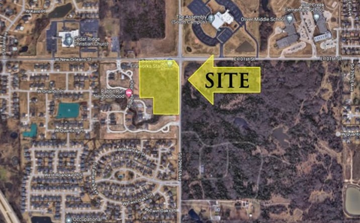 Pictures of Land property located at SW/C 101st & 129th East Ave, Broken Arrow, OK 74011 for sales - image #1