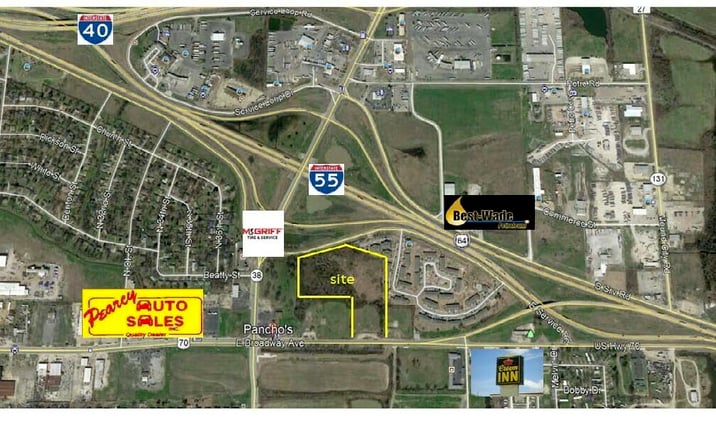 Pictures of Land property located at E Broadway/Service Road, West Memphis, AR 72301 for sales - image #1