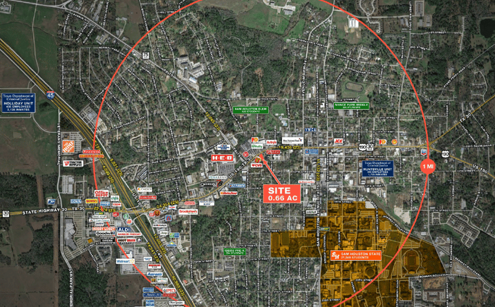 Pictures of Land property located at 1537 11th St, Huntsville, TX 77340 for sales - image #1