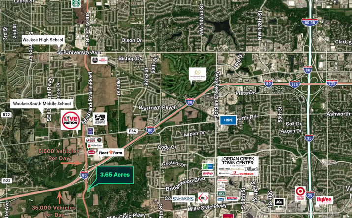 Pictures of Land property located at Wendover Road & Grand Prairie Parkway, Waukee, IA 50263 for sales - image #1