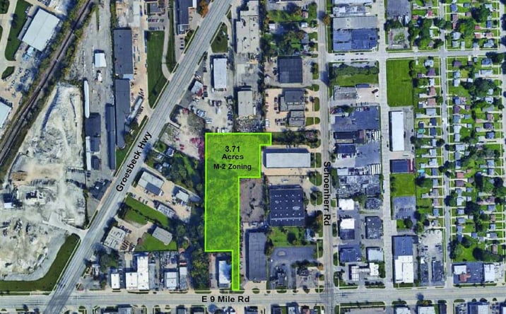 Pictures of Land property located at 13415 E 9 Mile Rd & 23225 Schoenherr Rd, Warren, MI 48089 for sales - image #1