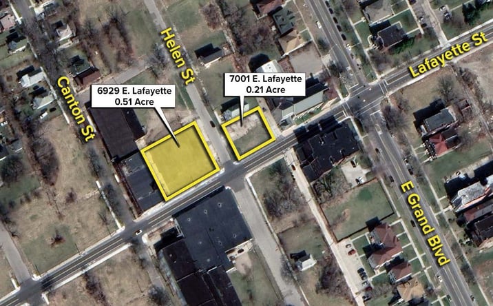 Pictures of Land property located at 6929 E Lafayette St, Detroit, MI 48207 for sales - image #1