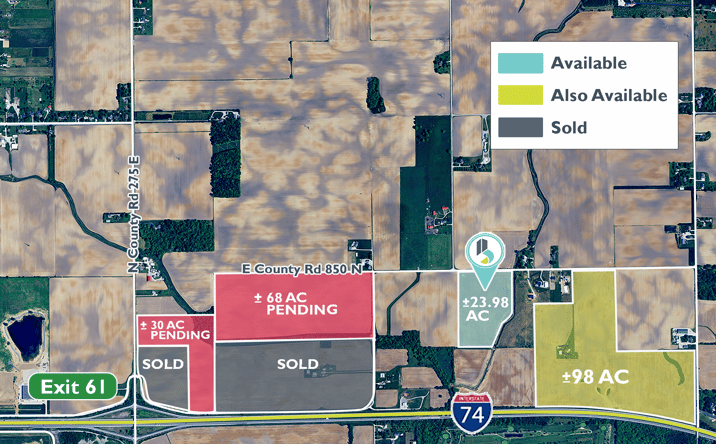 Pictures of Land property located at County Rd 850 N, Pittsboro, IN 46167 for sales - image #1