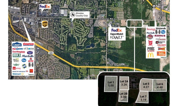 Pictures of Land property located at Winchester and Crestwyn Hill, Collierville, TN 38125 for sales - image #1