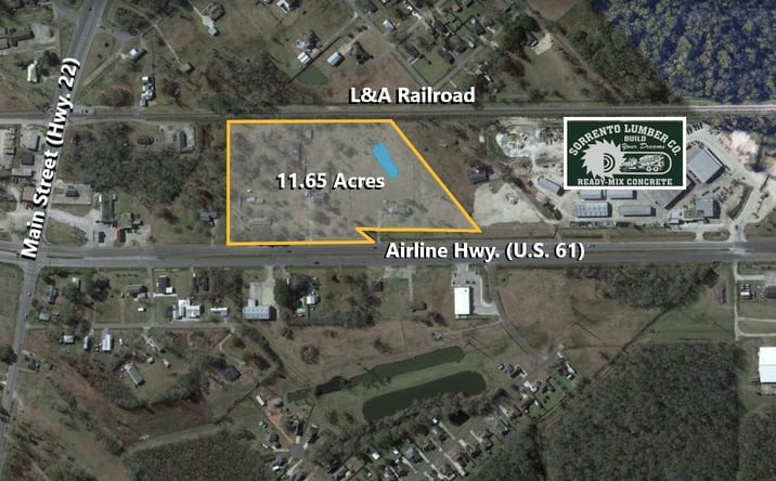 Pictures of Land property located at 9355+9381 Airline Hwy, Sorrento, LA 70778 for sales - image #1