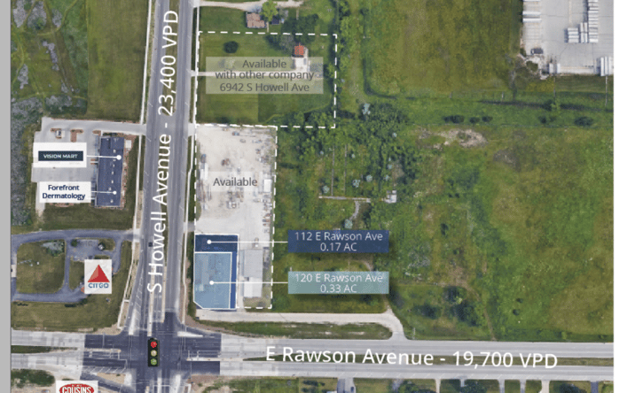 Pictures of Land property located at 112 E Rawson Avenue, Oak Creek, WI 53154, 120 E Rawson Avenue, Oak Creek, WI 53154 for sales - image #1