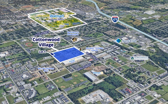 Pictures of Land property located at SE J Street & 22nd Street - Lot #1, Bentonville, AR 72712 for sales - image #1
