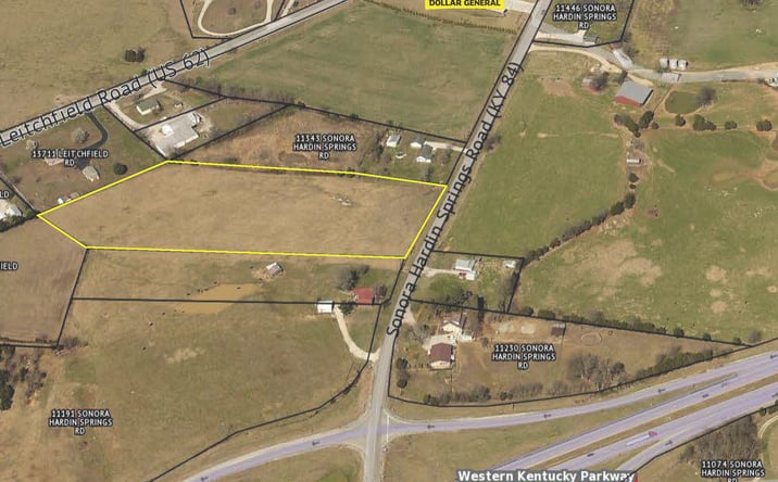 Pictures of Land property located at 11295 Sonora Hardin Springs Road, Eastview, KY 42732 for sales - image #1