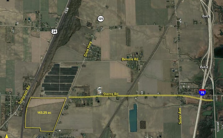 Pictures of Land property located at SWC Sterns Rd. & S.Dixie Hwy, Erie, MI 48133 for sales - image #1