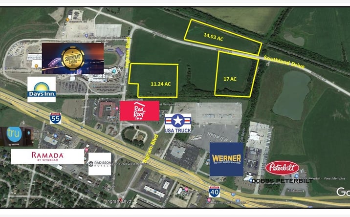 Pictures of Land property located at Southland Drive SE of Ingram Blvd, West Memphis, AR 72301 for sales - image #1