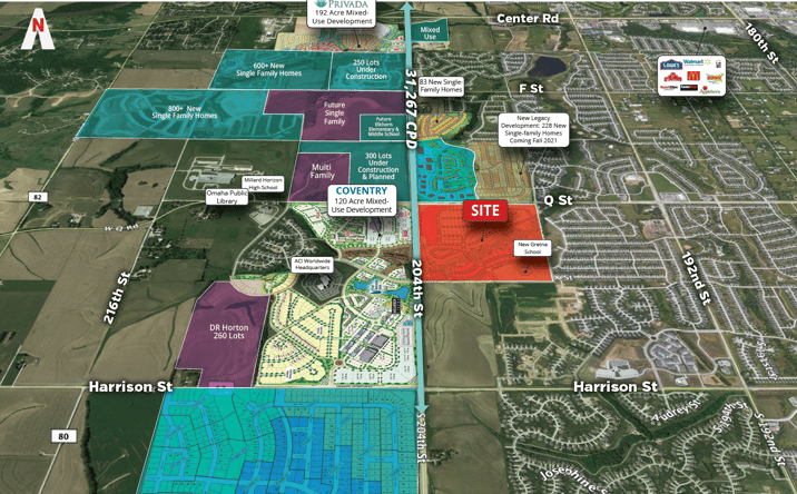 Pictures of Land property located at 204th & Q Street, Omaha, NE 68022 for sales - image #1