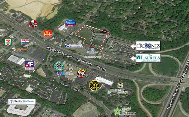 Pictures of Land property located at 9151 Bon Air Crossings Dr, Chesterfield, VA 23235 for sales - image #1