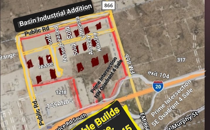 Pictures of Land property located at I 20 W & FM 1053, Odessa, TX 79761 for sales - image #1