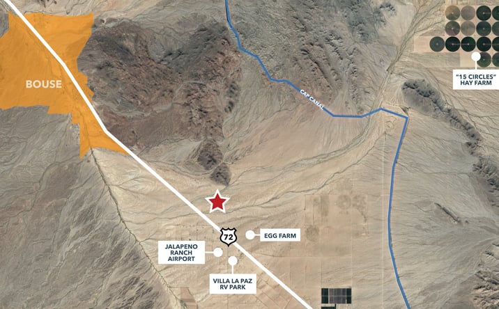 Pictures of Land property located at Highway 72 & Avenue 42E, Bouse,, Bouse, AZ 85325 for sales - image #1