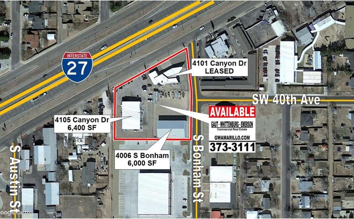 Pictures of Retail, Office, Industrial property located at 4101, 4105 Canyon Dr & 4006 S Bonham, Amarillo, TX 79110 for sales - image #1