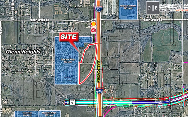 Pictures of Land property located at Glenn Heights - NWC - I-35 & Future Loop 9, Glenn Heights, TX 75154 for sales - image #1