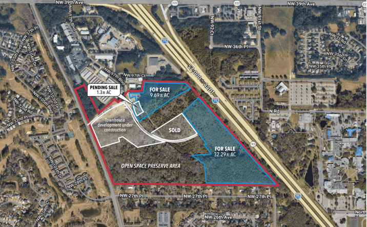 Pictures of Land property located at SW Quadrant of I-75 & NW 39th Ave - 43.28 Acres, Gainesville, FL 32606 for sales - image #1
