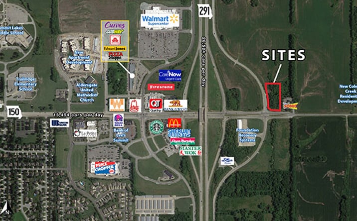 Pictures of Retail, Mixed Use, Land property located at 150 Highway & 291 Highway, Lee'S Summit, MO 64063 for sales - image #1