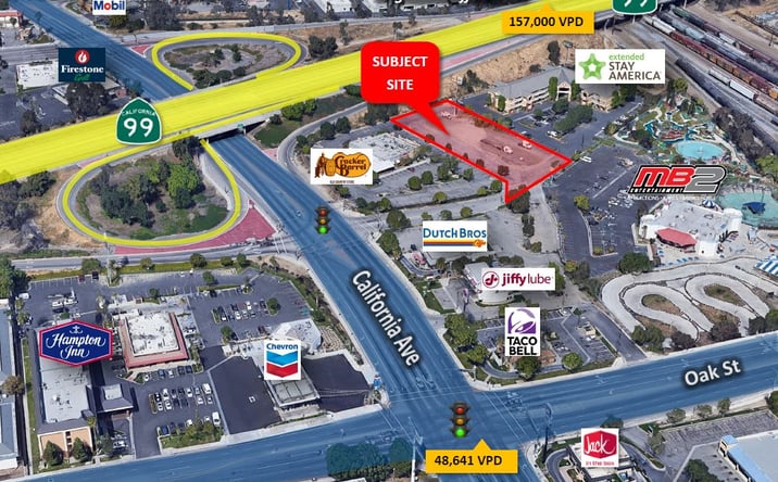 Pictures of Retail, Land property located at Northeast Corner Of Highway 99, Bakersfield, CA 93304, California Ave., Bakersfield, CA 93304 for sales - image #1