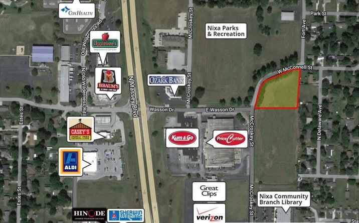 Pictures of Land property located at West Wasson & North McCroskey Street, Nixa, Nixa, MO 65714 for sales - image #1